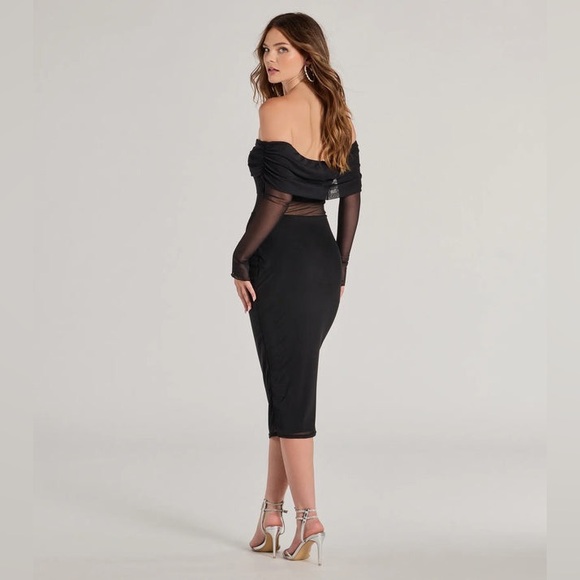 Off shoulder midi dress - Picture 2 of 6